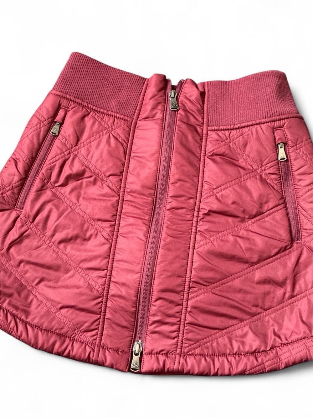 Prana Quilted Rose Zip-Front A-Line Skirt